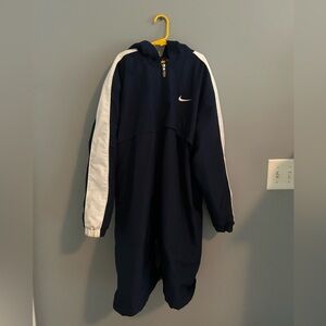 Navy blue parka, good condition